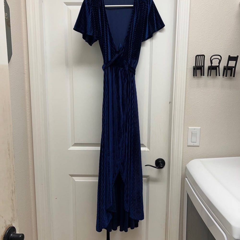 Baltic born velvet navy maxi dress - Picture 7 of 7